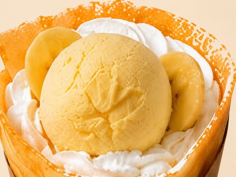 アイスバナナのミニクレープ