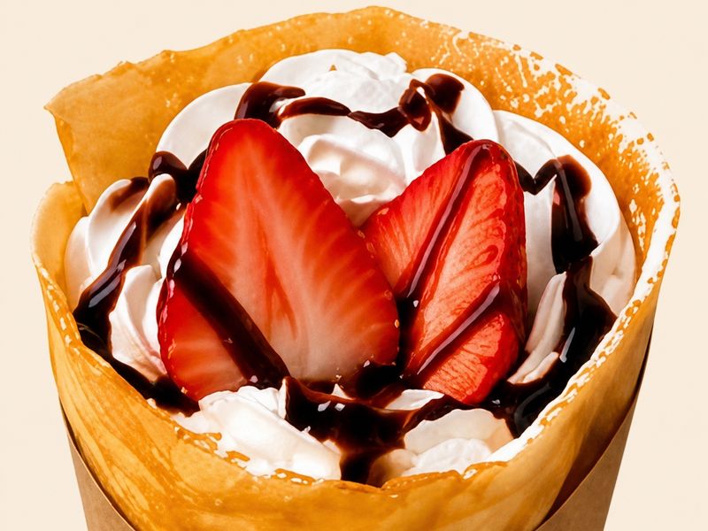 いちごチョコのミニクレープ
