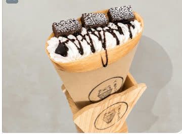 チョコブラ生クリームクレープ